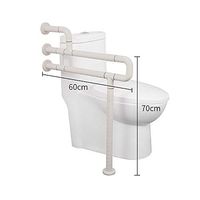 Limaomao Toilet Safety Rails Handrail Safety Auxiliary Armrests Toilet Stabilization for Handrails Special Hand Safety Handle Seat (White, Yellow) (Color : White, Size : 60x70cm)