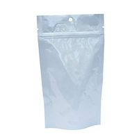 White Foil Stand Up Pouch 5"x8.5"x3", Pack of 100