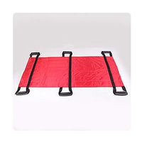 Positioning Bed Pad with Handles-Patient Lift Transfer Board Belt Slide Turnner-Bed Assistance Devices for Lifting Turning,Red