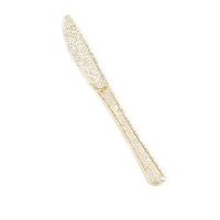 100 Pcs Disposable Plastic Knives (Gloden)