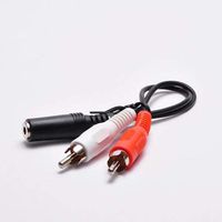 FireFold (2) RCA Male to 3.5mm Stereo Female Adapter - 6 Inch Cable