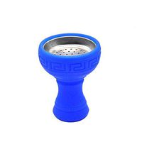 Silicone Hookah Bowl Charcoal Holder Hookah Molasses Bowl with Metal Plate (Please Tell Me The Color You Want Otherwise Random)