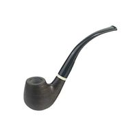 Black and Ebony Tobacco Pipe, Long Handle 9mm Activated Carbon Filter Filter Pipe