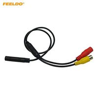 1PC Car Backup Reverse Camera 4-Pin Male to CVBS RCA Female Connector Signal Power Adapter Wire Harness #CA5678