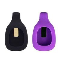 HWHMH 2pcs Replacement Clip for Fitbit Zip Only (No Tracker) (Black&Purple)