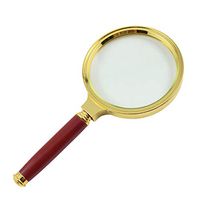 Saftybay Handheld Magnifier Antique Mahogany Handle Magnifier Reading Magnifying Glass