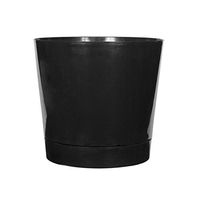 Full Depth Round Cylinder Pot, Black, 10-Inch
