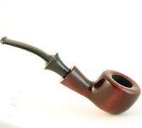 Mr. Brog Round Bent Tobacco Pipe - Model No: 56 Motor Mahogany - Pear Wood Roots - Hand Made