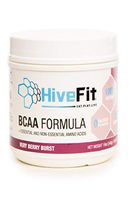 100% All Natural BCAA Powder Formula Berry Flavor Amino Acids Intra-Workout for Muscle Recovery 30 Servings by HiveFit