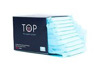 TOP Organic Cotton Ultra Thin Menstrual Pad with Wings - Super/Night Absorbency - 100% Certified Organic Cotton Feminine Pads for Women and Teen Use - Plant Based & Biodegradable Period Pads