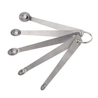 Tebatu Baking Tool,Measuring Spoon Durable Home Sauce Cutlery Accessories Stainless Steel 5pcs/Set