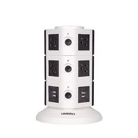 Umirro 10-Outlet Power Strip Surge Protector with 4 USB Charging Ports - Pearl White ...