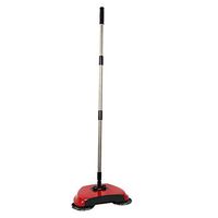 Easy-Push Household Sweeper Broom No-Blind-Angle Sweeping Broom Housekeeping NO Electricity - Red