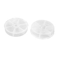 uxcell PP Outdoor Travel 6 Compartments Tablet Pill Organizer Dispenser Box Case 2 Pcs