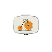Udoosun Orange Wheel Bicycle Custom Personlized Rectangular Tablet Medicine Pocket Purse Travel Pill Vitamin Decorative Box Case Holder