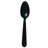 GEN HYBS Heavyweight Cutlery, Spoons, 6 1/2", Polypropylene, Black (Case of 1000)