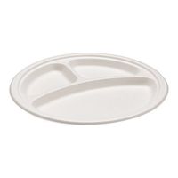 Morex Compostable Plate, 3 Compartment, 10 in, 500 Plates