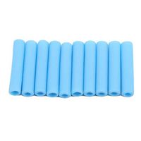 GloryMM 12PCS Heat Resistance Silicone Straw Tips Multicolored Food Grade Straws Tips Covers Fit for 6mm 8mm 12mm Wide Stainless Steel Straws,Blue,Big