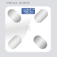 Luckya Weighing Scale Compact Body Scale, Scientific Smart Electronic LED Digital Weight Bathroom Balance with Bluetooth App, 180Kg / 400Lb White