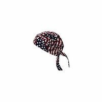 Occunomix TN5-WAV Tie Hat Doo Rag Protective Caps, Wavy Flag