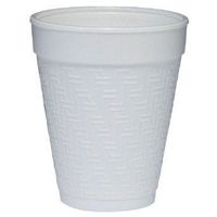 Dart Container 10KY10 10 oz. White Foam Embossed Cup - 1000 per case