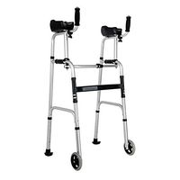 Hong Tai Yang Folding Walker, Mobility Aid for Elderly, Disabled, Handicapped Collapsible Portable Multi-Purpose Walker，Carrying Capacity 100kg Mobile Auxiliary Equipment (Color : A)