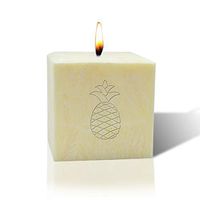 Carved Solutions Pure Aromatherapy Eco-Luxury Palm 4 Inch Candle Gift for Housewarming or Wedding (Pineapple)