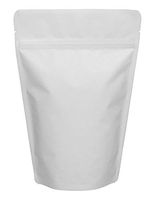 BAP 12 oz Matte White Stand up Pouch with Zip (100 pcs)
