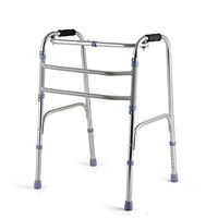 Jonigo Elderly Assisted Walker Assisted Frame Collapsible Dual-Purpose Four-Legged Cane Stainless Steel Patient Walker