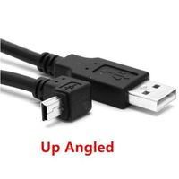 Cobaka USB 2.0 Male to Mini USB B Type 5pin 90 Degree Up & Down & Left & Right Angled Male Data Cable 0.25m/0.5m/1.8m/5m (up)