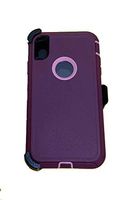 iPhone Xs Max Defender Case & Belt Clip for Apple iPhone Xs Max (Holster Fits Otter Box) - iPhone Xs Max - Purple+Pink