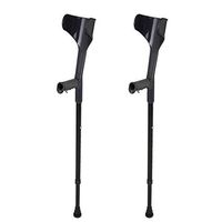 Qucasyl Ergonomic Light Weight Forearm Crutch, Aluminum, Adult,Height Adjustable 30-45.2Inch,Weight Capacity 220 Lbs,2pcs
