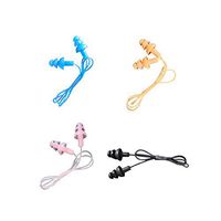 EudoUS 4Sets Soft Waterproof Corded Silicone Swimming Earplugs Ear Protector Box Package