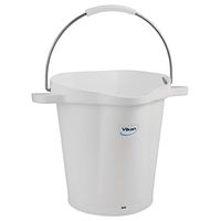 Vikan 56925 Pail, 5 gal, PP/SS, White