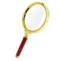 ElectroOptix HD Magnifying Glass, Imitation Metal Old Children's Wooden Handle Reading 5X Loupe