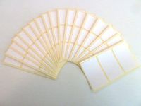 Minilabel Pack Of 54 , 54X32mm Rectangle , White Paper Labels , Permanent Adhesive Stickers Plain Multi Purpose Sticky Labels