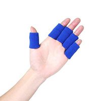 Therapia Plus Finger Splint Brace Protector for Adults - for Arthritis Pain, Basketball, Volleyball Finger Guard - Pack of 10 - Blue Color