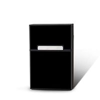 Cigarette Case King Size Aluminium Holds 20pcs Cigarettes Hard Box Full Pack Cigarette Box for Men Women (Black)