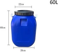 Water tank Thickening food-grade plastic storage tank household net bucket with a lid large blue barrel portable water storage container Sold only in Thickened water tank with faucet