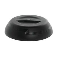 Cambro Shoreline Collection Low Profile Black Plastic Insulated Dome - 10 3/8"Dia x 2 3/4"H