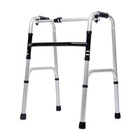 Bseack Rollator Walker Lightweight Walker for Seniors Height Adjustable Folding Walking Frames Removable Accessories for Elderly People Rehabilitation (Color : Without Wheels)