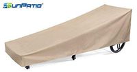 SunPatio Outdoor Chaise Lounge Cover, Patio Chaise Cover 84"L x 30"W x 24"H, Waterproof Beach Chair Cover with Seam Taped, Lightweight, Helpful Air Vents, All Weather Protection, Neutral Taupe