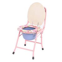 XWZJY Folding Toilet Chair Stool Pregnant Bedside Commode Lightweight Potty Chair with Padded/Backrest Bucket for Adults, Handicap, Elderly Heavy Duty