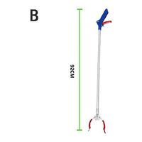 YWAWJ 4 Leaves Multi-Purpose Reach Tool Grip Head Thickened Long Handle Aluminum Alloy Garbage Clip Picker Picking Pliers Sanitation Cleaning Sanitary Household Extended Picker (Size : B)