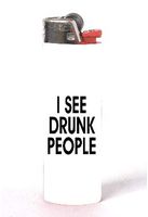 I See Drunk People 2 Pack Vinyl Decal Wrap Skin Stickers by Moonlight Printing for Bic Lighters