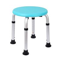 Gflyme Round Bathroom Old Man Bath Chair Bath Chair Non-Slip Padded Anti-Skid Stool Pregnant Women Shower Stool