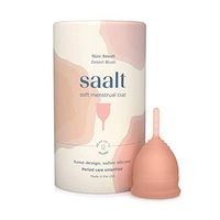 Saalt Soft Menstrual Cup - Super Soft and Flexible - Best Sensitive Cup - Wear for 12 Hours - Made in USA (Desert Blush, Small)