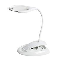 Desk Magnifier Lamp, Enshey USB Rechargeable Table Magnifying Glass with Lamp, Adjustable Desk LED Light for Reading Needlework Craft