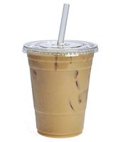 [100 Sets - 16 oz.] Plastic Cups With Flat Lids