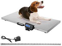Happybuy 1100Lbs x 0.2Lbs Digital Livestock Scale Large Pet Vet Scale Stainless Steel Platform Electronic Postal Shipping Scale Heavy Duty Large Dog Hog Sheep Goat Pig Sheep Scale